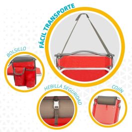 Silla Plegable con Reposacabezas Aktive Menorca Rojo 51 x 76 x 45 cm (2 Unidades)