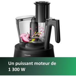 Philips HR7776/90 Robot de Cocina Multifunción 1000W con Amasadora, 3.4L Tazón, 1.5L Licuadora, 12 Velocidades - Negro