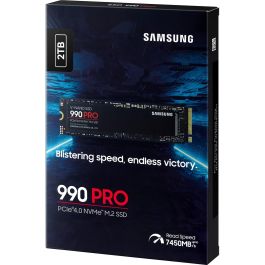 Samsung 990 PRO SSD Interno Alto Rendimiento V-NAND MLC 2 TB M.2 NVMe PCIe 4.0, 7450 MB/s Lectura, 6900 MB/s Escritura