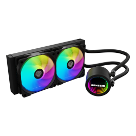 GENESIS NLG-2319 Kit de Refrigeración Líquida para Carcasa de Ordenador, 2 Ventiladores, Iluminación LED RGB Multicolor, Negro Precio: 105.50000043. SKU: B1B3GW6WW7