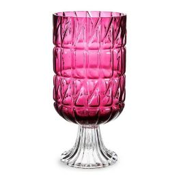 Jarron Cristal Tallado Rosa Oscuro Giftdecor 13X26CM (6 Unidades) Precio: 67.99000043. SKU: S3610604