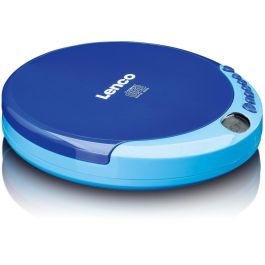 Lenco CD-011 Reproductor de CD Portátil con Altavoces LCD Auriculares Incluidos Azul Compatible CD-R CD-RW