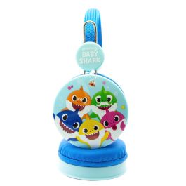 OTL TECHNOLOGIES Auriculares Infantiles Baby Shark para Niños de 3 a 7 Años, Volumen Limitado 85 dB, Conector Jack 3.5mm