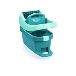 Leifheit Cubo de Fregar Profi con Sistema de Escurrido Giratorio, Ruedas y Asa de Transporte - Accionamiento por Pedal