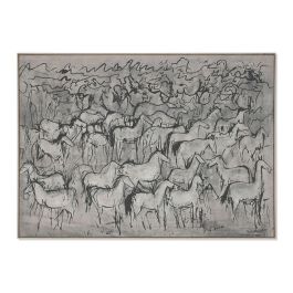 DKD Home Decor Cuadro Oriental con Caballos Yute y PS Beige/Negro 140x4x100 cm Precio: 127.50000021. SKU: B1DHTXGD9S