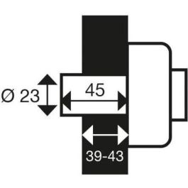 Yale YV25BT-45 - Cilindro de Cerradura para Puerta con Protección Antidesgarro - 4 Llaves - Beige