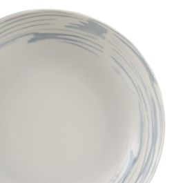 Plato Hondo Azul-Blanco Porcelana 21 X 21 X 5 cm