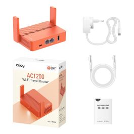 Cudy AC1200 Router VPN Inalámbrico Mini con USB, Enrutador Portátil