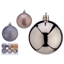 Krist+ Set de 6 Bolas de Navidad Surtidas de Plástico para Árbol, Adornos Navideños Color Plata, 6 cm Diámetro (36 Unidades) Precio: 52.5000003. SKU: B16VHKM2QC