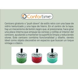 Confortime Cenicero de Vidrio Push, 9.5 x 11.5 cm (24 Unidades) Confortime Cenicero de Vidrio Push, 9.5 x 11.5 cm (24 Unidades)