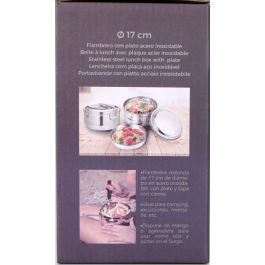 Quttin Fiambrera con Plato de Acero Inoxidable, 17 cm (12 Unidades)