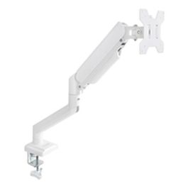TooQ DB1334TNR-W Soporte de Escritorio para Monitor de 13" a 34" con Resorte de Gas, Pinza/Atornillado, 10kg, Blanco
