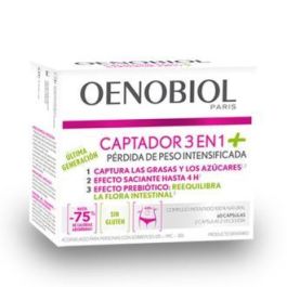 Oenobiol Captador 3 en 1 Plus, ayuda a captar grasas y azúcares, efecto saciante, prebiótico, 60 comprimidos Precio: 58.5899996. SKU: B1GA5Y6662
