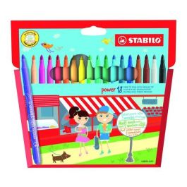 Stabilo Rotulador escolar power, caja de 18 unidades colores surtidos, punta de fibra de 2mm, resistencia extrema al secado sin tapón Precio: 4.88999962. SKU: B19LMA4NEK