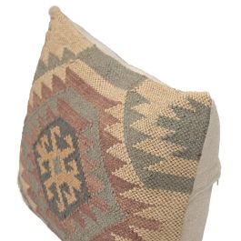 DKD Home Decor Cojín Boho Kilim de Lana y Yute 60 x 40 cm (2 Unidades)