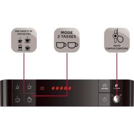 Melitta F530-102 Cafetera Caffeo Passione Negra con 5 Concentraciones de Café y Molinillo Cónico de Acero, Depósito Agua 1.2L