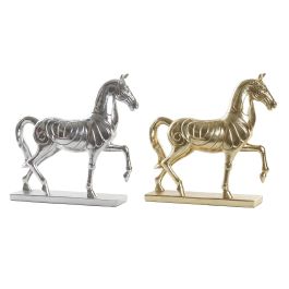 DKD Home Decor Figura Decorativa de Caballo Estilo Glamour de Resina Acabados Dorado y Plateado 9.5x33.5x34 cm (2 Unidades) Precio: 46.26798. SKU: S3029939