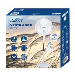 Avant - Ventilador de Pie 45W, Mando a Distancia, Base Redonda