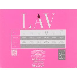 Lav Set 6 Vasos Alto 300 cc Colección Aras (8 Cajas)