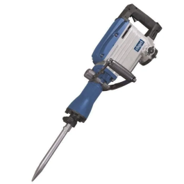 Scheppach AB1600 Martillo Neumático Rompedor 1600W 50 Joules con Caja de Metal y 2 Cinceles para Grandes Trabajos