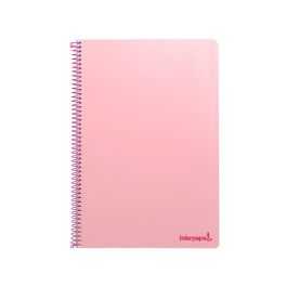 Cuaderno Espiral Liderpapel Folio Smart Tapa Blanda 80H 60 gr Cuadro 4 mm Con Margen Color Rosa 10 unidades