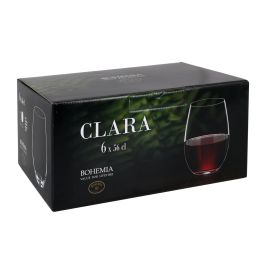 Bohemia Set 6 Vasos Cristal Clara 560 cc Colección Clara
