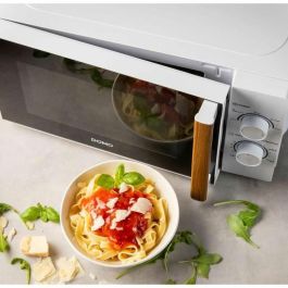 Domo DOM1692589338598 Horno microondas DO2720 20L 700W Temporizador 35 min Descongelación L44xP35.8xH25.8cm Blanco madera