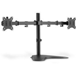 DIGITUS DA-90401 Soporte de escritorio para 2 Monitores de 15-32" hasta 8kg por pantalla, Stand Independiente, Negro