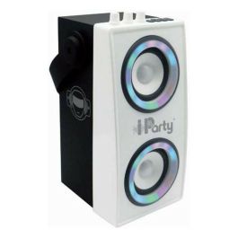 Lexibook iParty Altavoz Bluetooth Portátil con Micrófono y Efectos de Luz, Sonido Potente 24W, Bluetooth 5.0, USB, SD, Aux