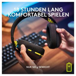 Logitech G435 Auriculares Gaming Inalámbricos Bluetooth/LIGHTSPEED con Micrófono, Dolby Atmos, Certificado Discord, para PC y Consolas, Negro