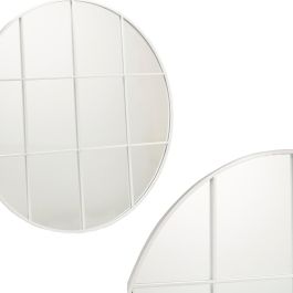 Giftdecor Espejo Ventanal Redondo 100 cm Blanco