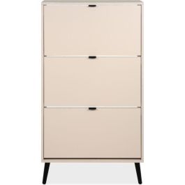 Zapatero VIGO003856 Arena 70 x 24 x 125 cm con Patas de madera maciza