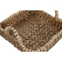 Bandeja Boho DKD Home Decor Natural 37 x 18 x 37 cm Set de 3 (2 Unidades)