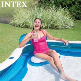 Intex Piscina Hinchable Rectangular con 4 Asientos, 990 Litros, 229x229x66 cm, para Niños +6 Años