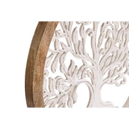 DKD Home Decor Decoración Pared Indio Natural Blanco 3 x 63 x 63 cm (2 Unidades)