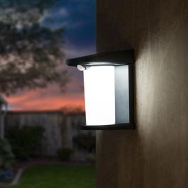 Lumisky LUM1707333597209 Juego de 2 Focos Solares Aplique H18 cm con Detector de Movimiento y Luz LED Blanca