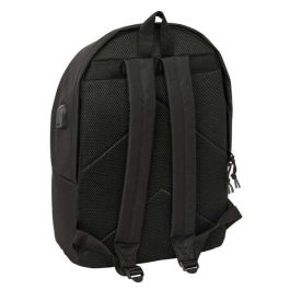 Safta Mochila ATCO Doble para Portátil 15,6" con USB Teen Black 31x44x18 cm