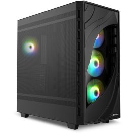 SHARKOON Rebel C80M RGB ATX - Caja para PC Torre de Ordenador en Metal Negro