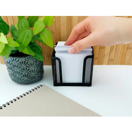 Liderpapel Taco de Papel Blanco sin Encolar 400 Hojas 95x90x40 mm 80 gr