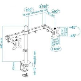 TooQ DB1232TN-B soporte para monitor 81,3 cm (32") Escritorio TooQ DB1232TN-B soporte para monitor 81,3 cm (32") Escritorio