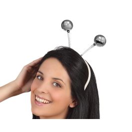 Diadema Antenas con Bolas Plateadas para Carnaval, Halloween y Fiestas Espaciales Precio: 0.95000004. SKU: B19YRYMKVW