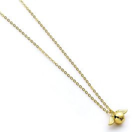 THE CARAT SHOP Colgante Snitch Dorada Harry Potter Amuleto Aleación de Zinc 93% Zinc + 3% Cobre + 4% Aluminio Cadena 40+5 cm
