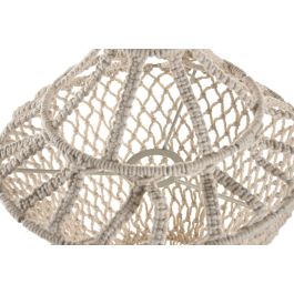 DKD Home Decor Pantalla de Macrame Crudo Algodon 30 x 80 x 30 cm