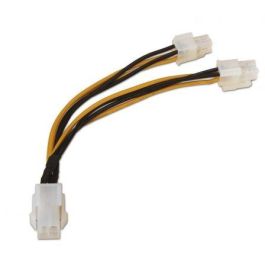 Aisens Cable Alimentación Microprocesador Molex 4+4 PIN Macho - Molex 4 PIN Hembra A131-0166 Hasta 54W 15cm