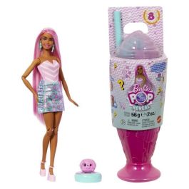 Mattel Muñeca Sorpresa Barbie Pop Reveal con Vaso Rosa, Desempaca 8 Sorpresas Incluidas para Niñas a partir de 3 Años