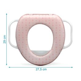 KioKids Petits Moments Reductor WC Rosa con Asas y Protector de Salpicaduras para Niños +12 Meses