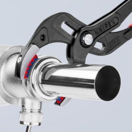 Knipex 81 11 250 Alicates para Sifones, Tubos de Plástico y Conectores, Diseño Ergonómico, Agarre Plástico Rojo, 25 cm