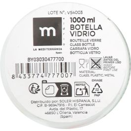 Botella hermética 1000 ml La Mediterranea (12 Unidades) Botella hermética 1000 ml La Mediterranea (12 Unidades)