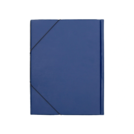 Liderpapel Carpeta Tres Solapas Plástico Folio Color Azul con Gomas