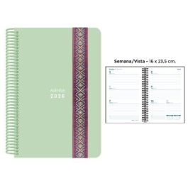 Agenda Anual (2026) Senfort Pastel Espiral Tapa Pp Con Goma Decorada 160X235 S/V Verde Precio: 12.50000059. SKU: B1B8C7WNYE